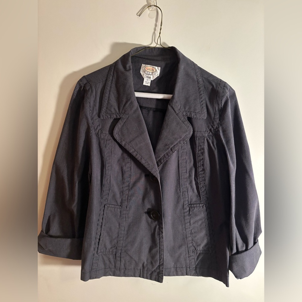 Women's Talbots blue-black pinstriped Jacket